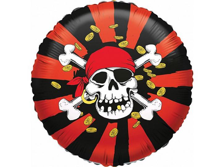 Folienballon Piraten Jolly Roger 45cm.