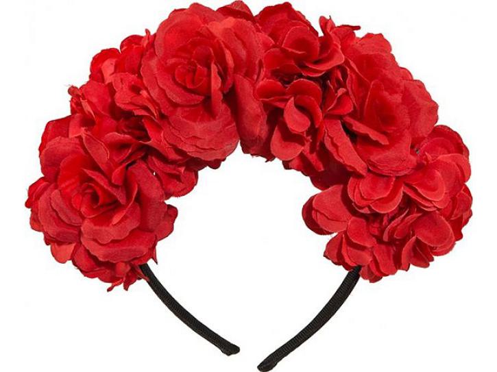 Haarreif Blumenschmuck rot