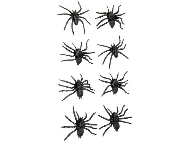 Spinnen schwarz 8 Stck.