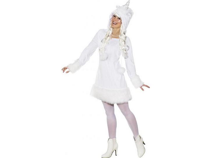 Kleid Einhorn weiß Gr. 46/48