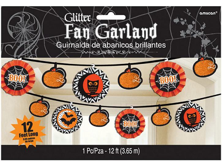 Girlande-Banner Halloween Glitzer