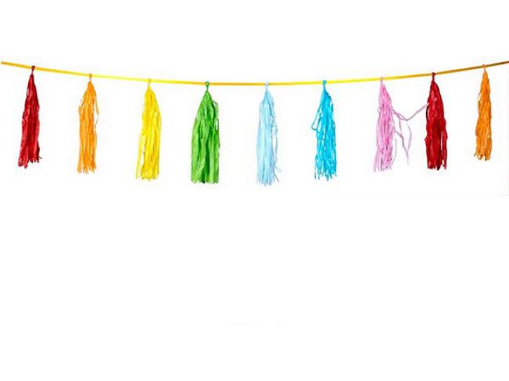 Girlande Tassel bunt 3m