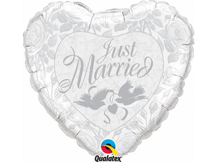 Folienballon Just Married 45 cm