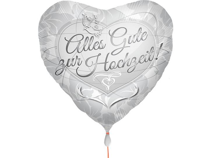 Folienballon Alles Gute zur Hochzeit 45cm