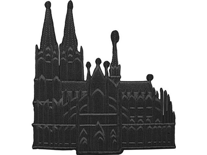 Bügelbild Kölner Dom schwarz groß