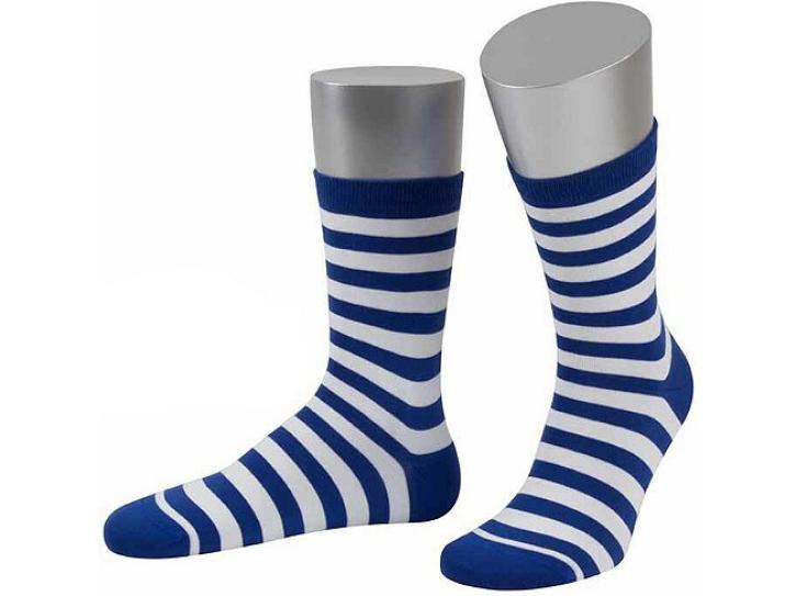 Ringelsocken blau/weiß Gr. 45-47