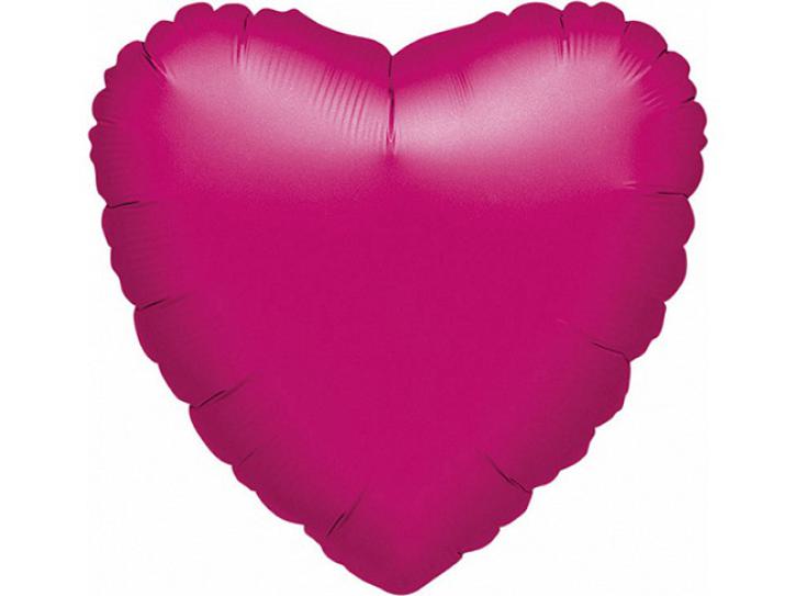 Folienballon Herz fuchsia 45cm