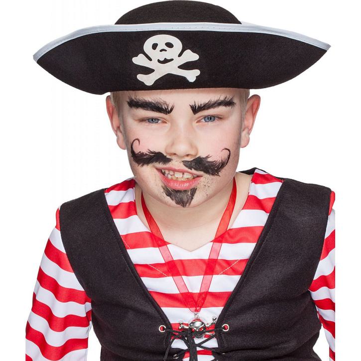 Piratenhut für Kinder schwarz