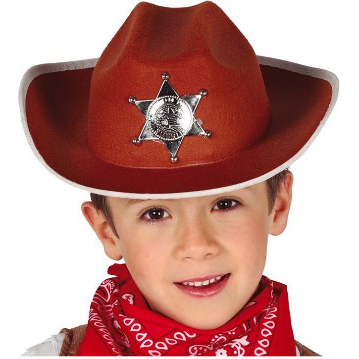 Cowboyhut braun für Kinder