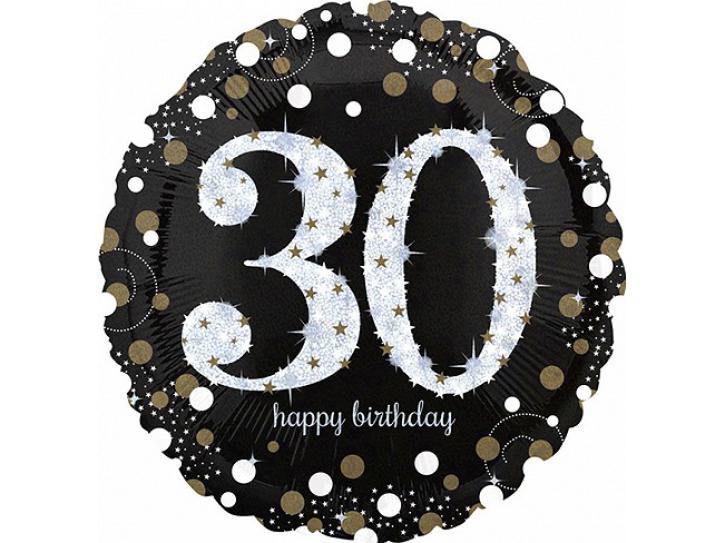 Folienballon Jumbo Birthday 30
