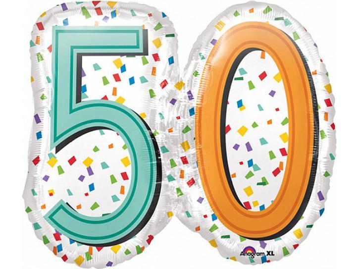 Folienballon Rainbow Birthday 50