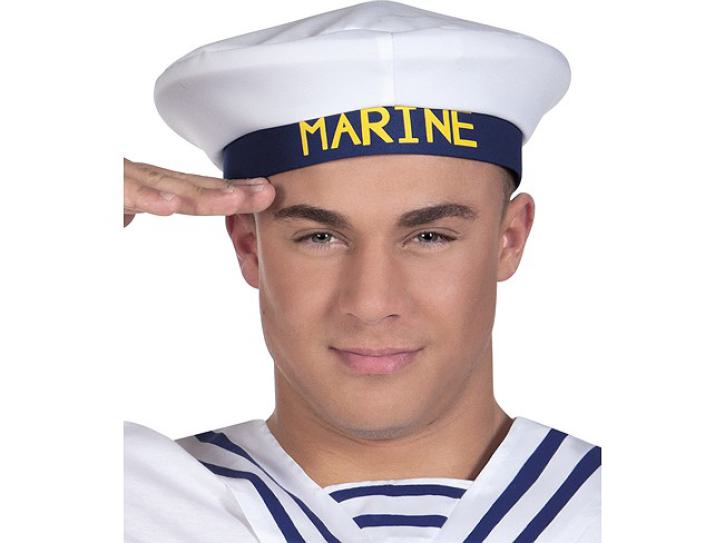 Mütze Marine Matrose weiß-blau