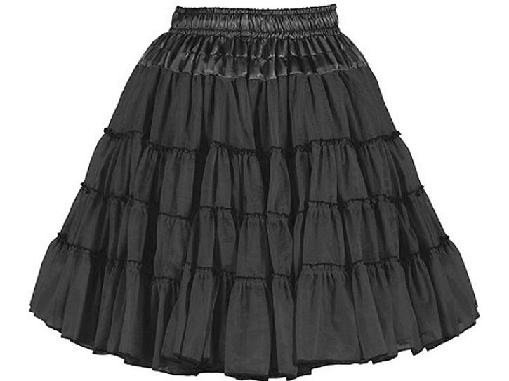 Petticoat schwarz 2-lagig Einheitsgröße