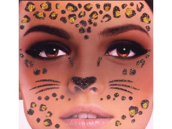 Gesichts-Tattoo Leopard