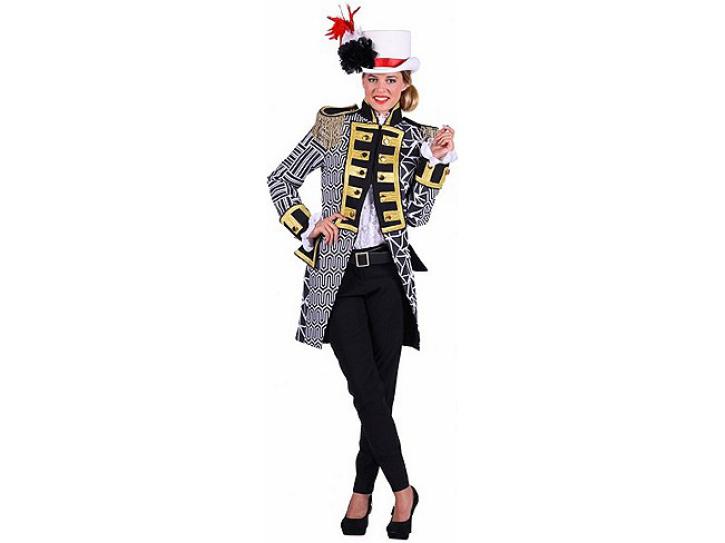 Jacke Karneval Dame schwarz/weiß Gr. XL