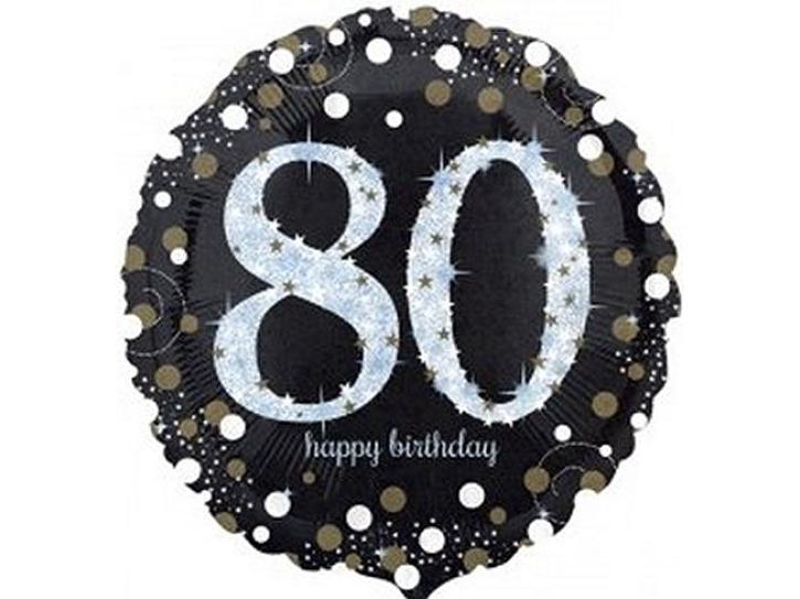Folienballon Jumbo Birthday 80