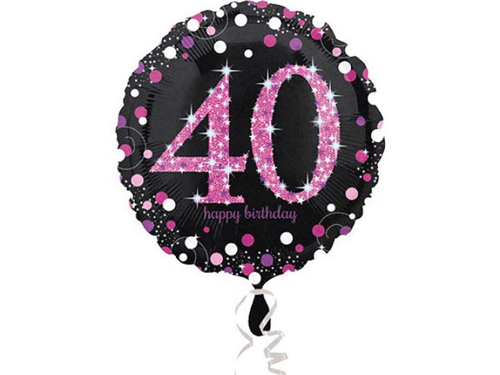 Folienballon 40 pink celebration