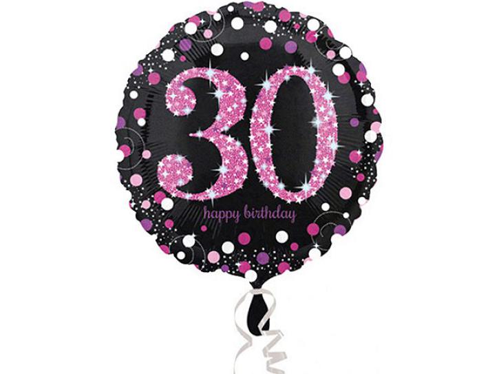 Folienballon 30 pink celebration