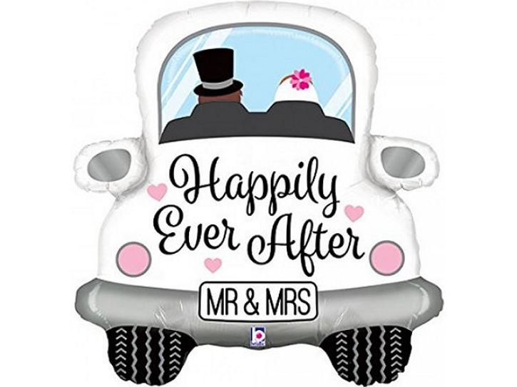 Folienballon Happily Ever After Car