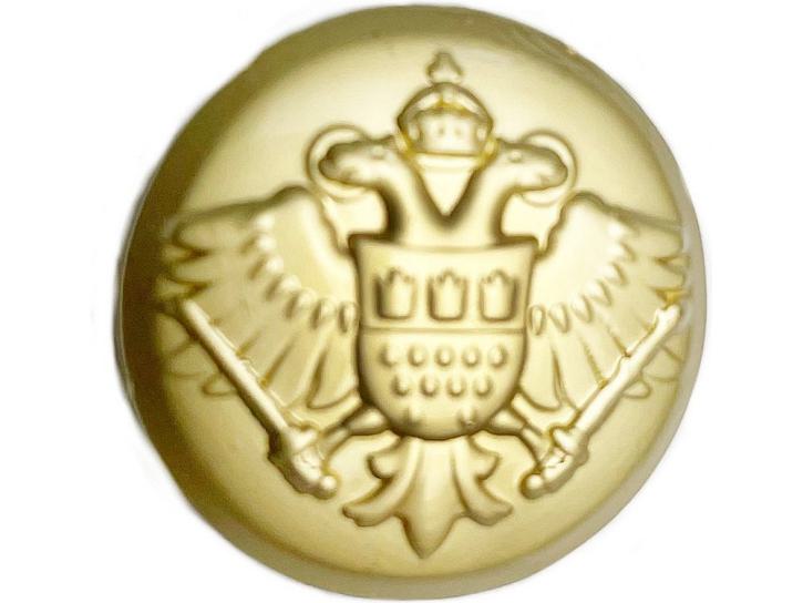 Knopf Adler mit Kölner Wappen matt gold