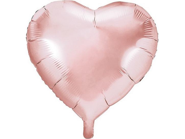 Folienballon Herz rosegold 61cm