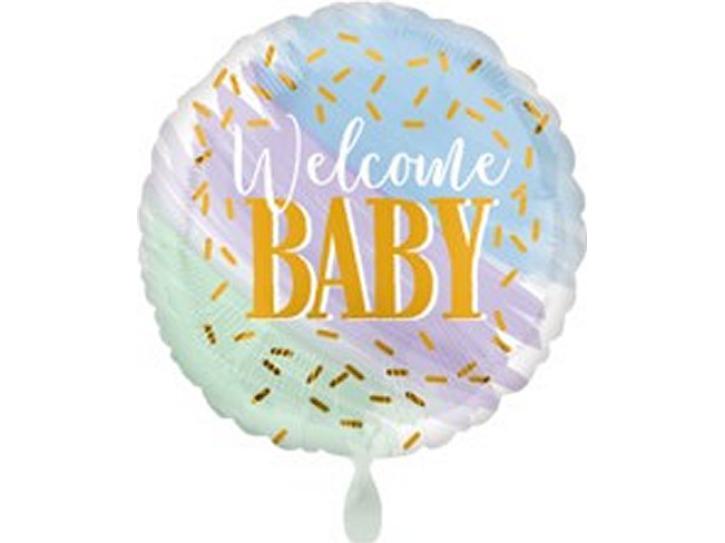 Folienballon Welcome Baby Watercolor