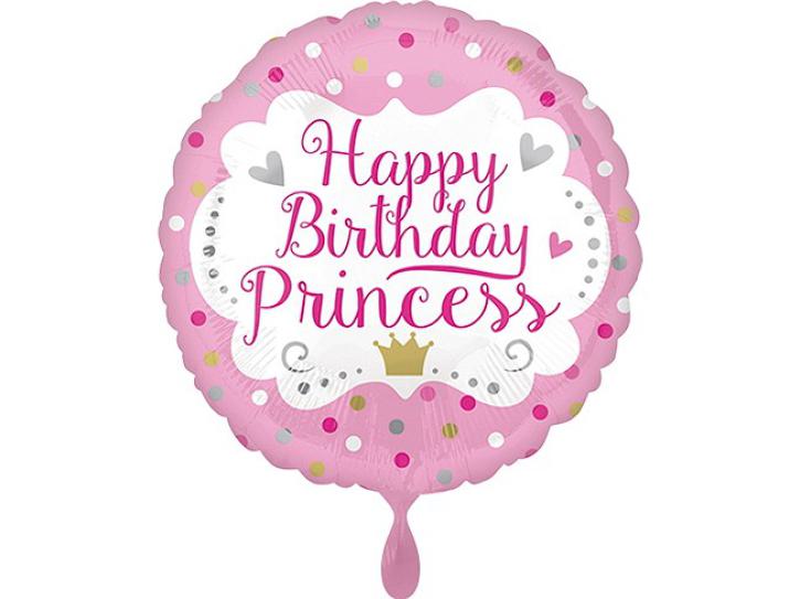 Folienballon Happy Birthday Princess