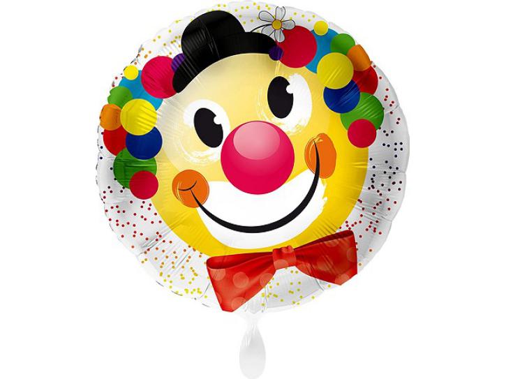 Folienballon Fröhlicher Clown 45 cm