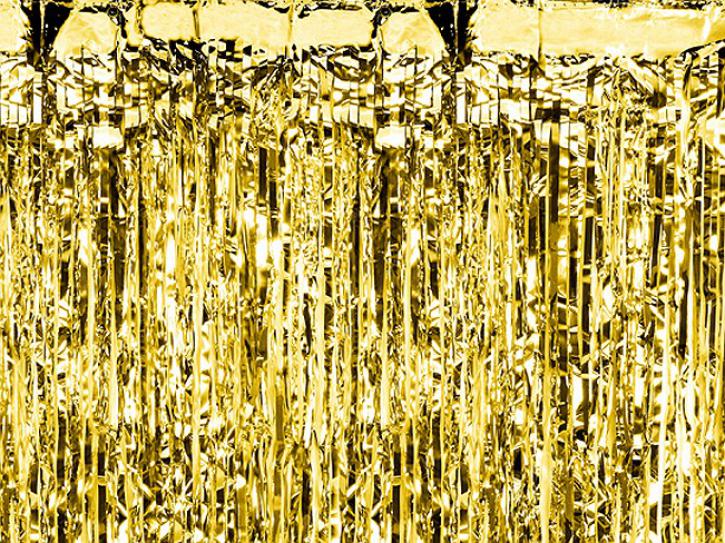 Vorhang Lametta gold 2,5m