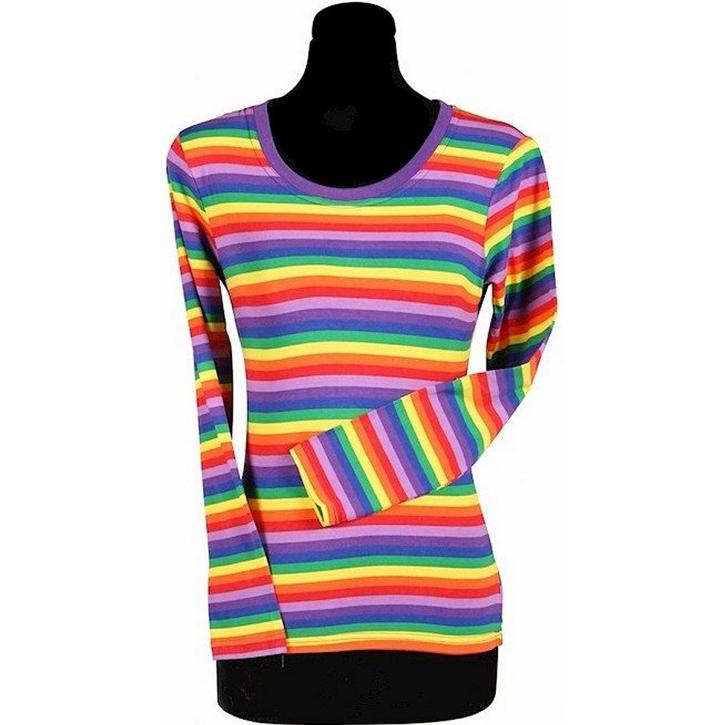 Ringelshirt Dame langarm bunt Gr. XS