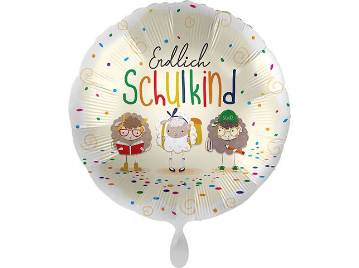 Folienballon Endlich Schulkind Schafe