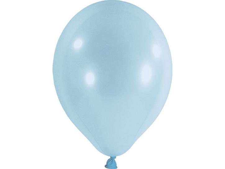 Luftballon metallic hellblau 20 Stk.