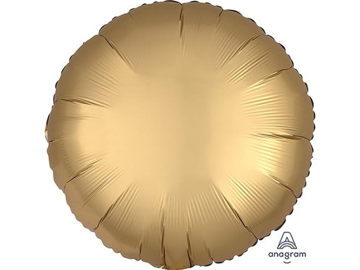 Folienballon Kreis Satin gold 45 cm
