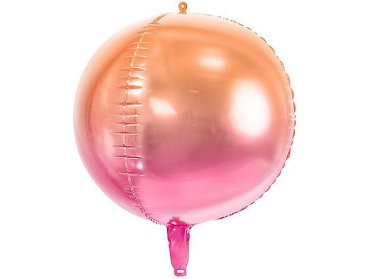 Folienballon Ball Ombre pink/orange