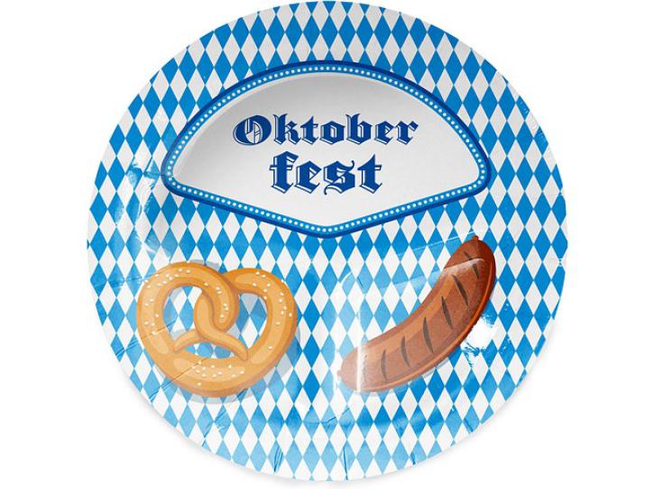 Teller Oktoberfest Bayern 8 Stk.