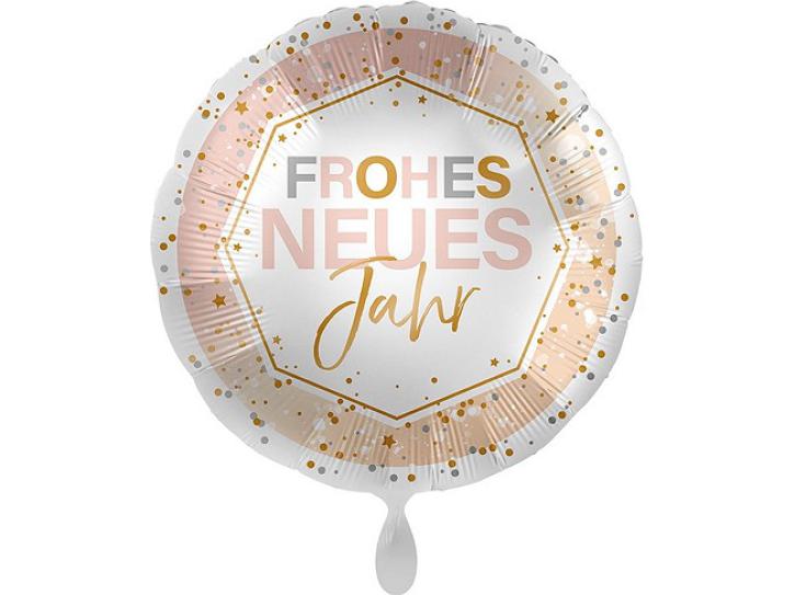 Folienballon Frohes Neues Jahr Shine 43 cm