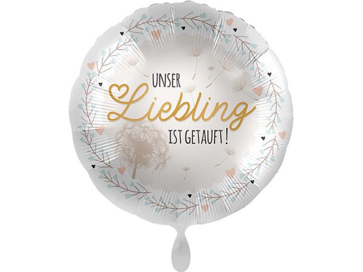 Folienballon Taufe Liebling 43 cm