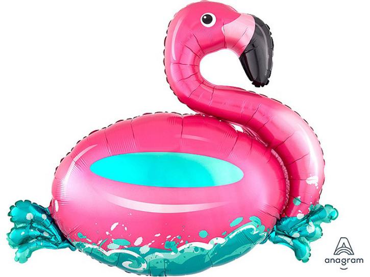 Folienballon Floating Flamingo 76 x 68cm