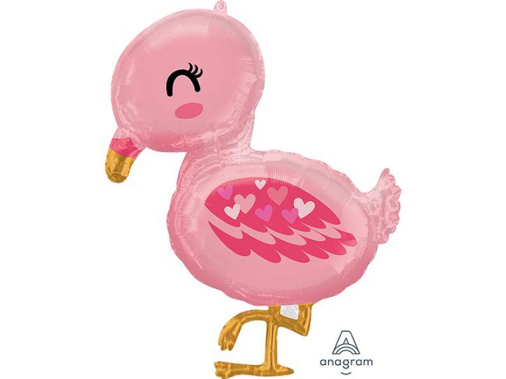 FolienballonXXL Flamingo Baby 81cm