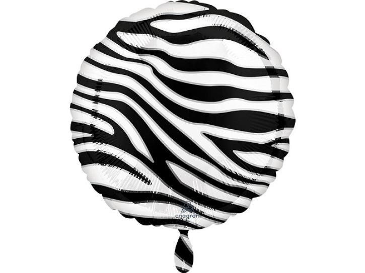 Folienballon Zebra Print 45 cm