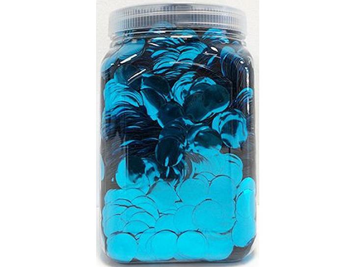 Konfetti metallic 1cm  hellblau 15g