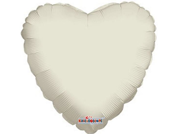 Folienballon Herz elfenbein 45cm