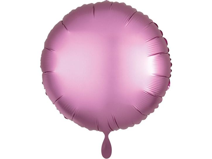 Folienballon Kreis pink flamingo Satin 45cm