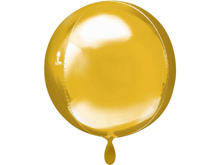 Folienballon Orbz gold 16