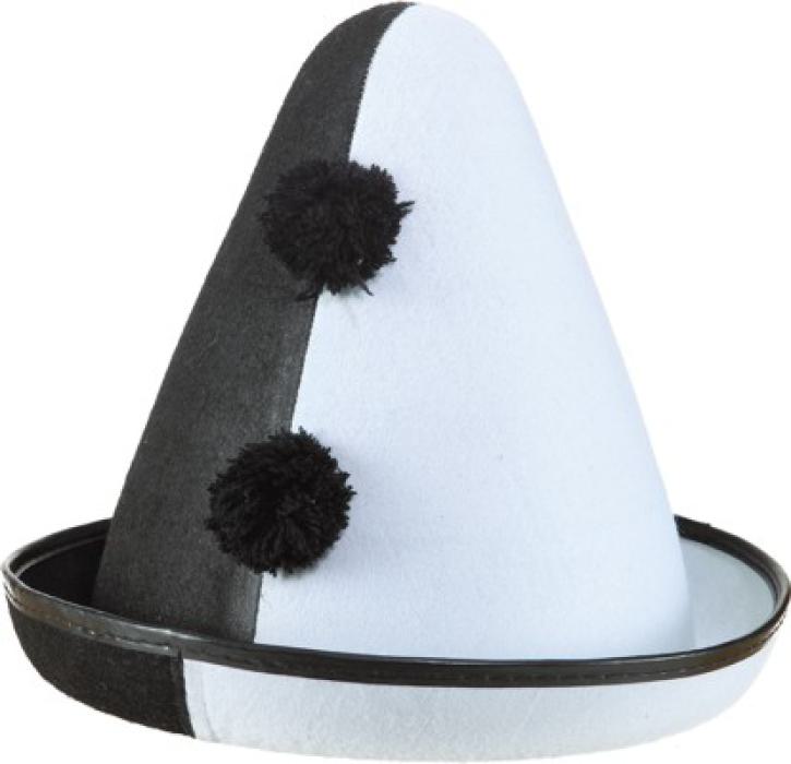 Hut Pierrot schwarz/weiß KW 59