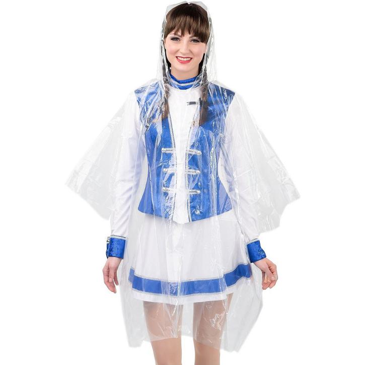 Regenponcho transparent mit Kapuze