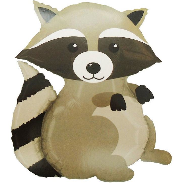 Folienballon Waschbär 91 cm