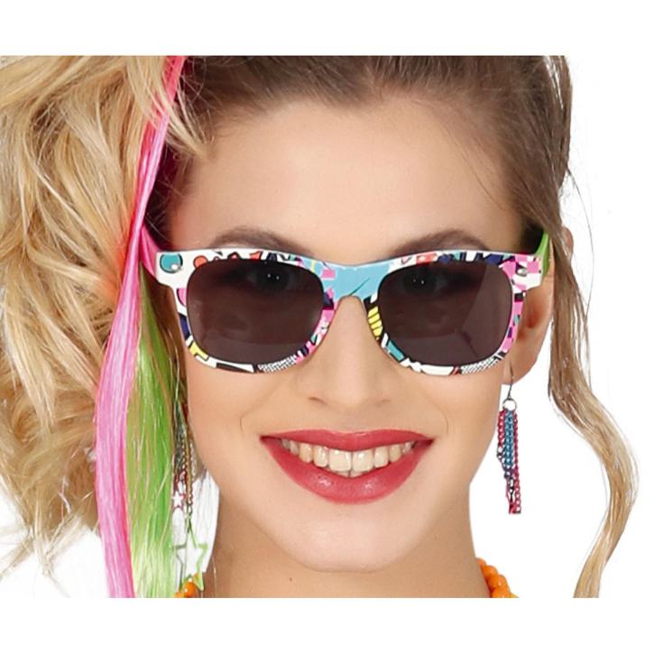 Brille bunt neon 80er