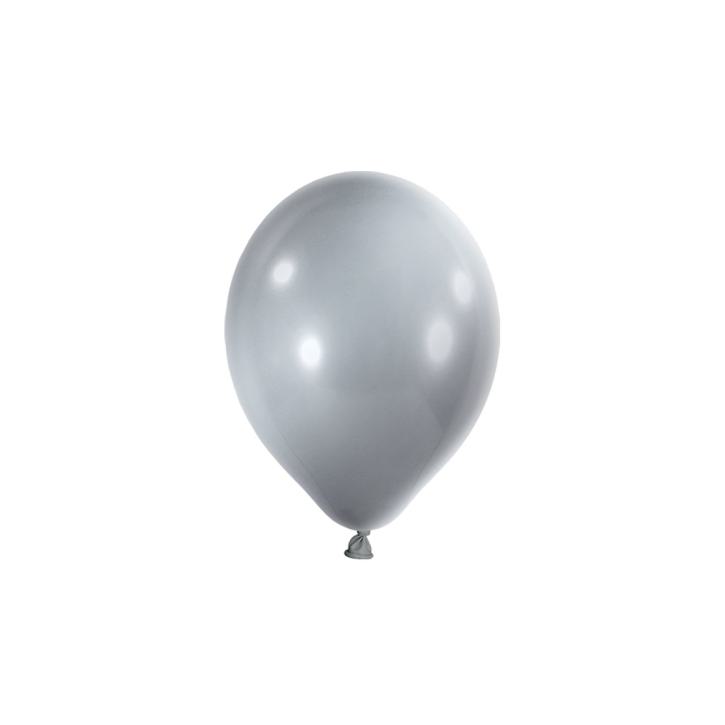 Luftballon mini silber metallic 100 Stk.