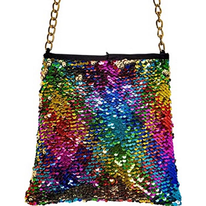 Tasche Pailletten Regenbogen